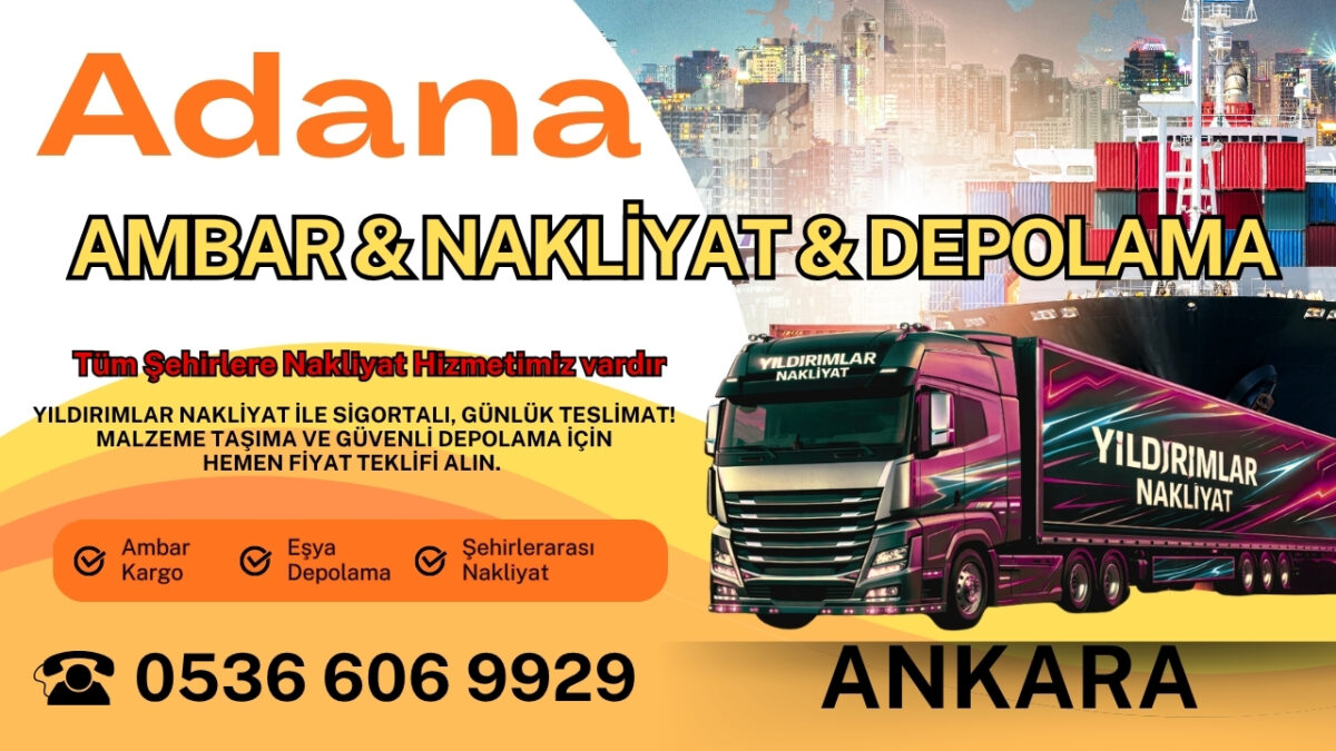 Adana Ankara nakliyat ve ambar kargo! En ucuz Adana Ankara nakliyat fiyatları, güvenli eşya depolama ve sigortalı taşımacılıkta en iyi fiyat garantisi.