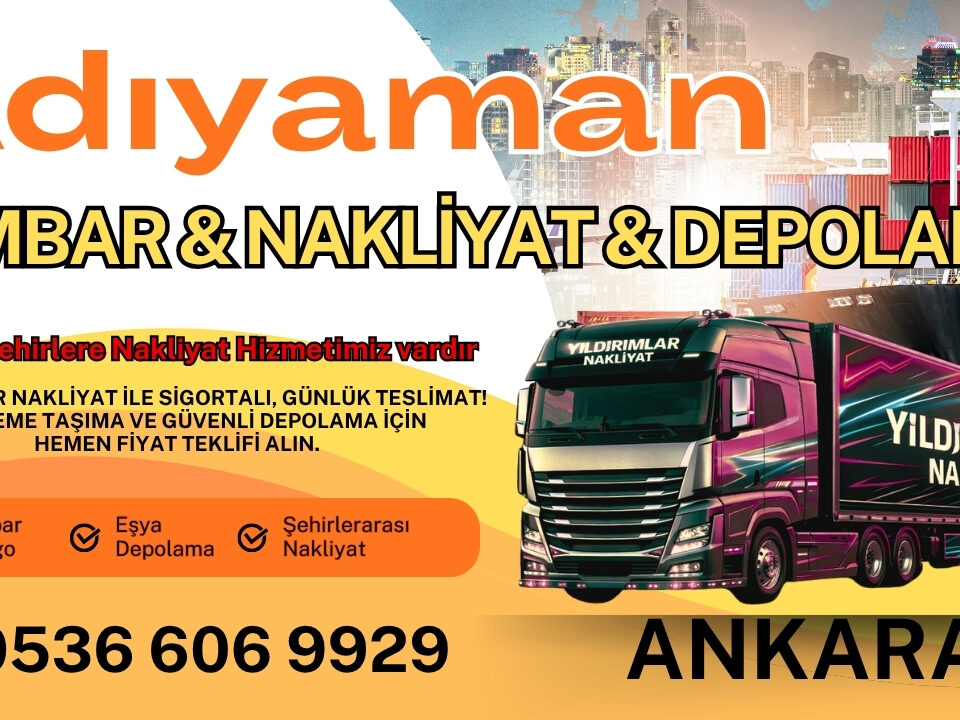 Adıyaman Ankara nakliyat ve ambar kargo! En ucuz Adıyaman Ankara nakliyat fiyatları, güvenli eşya depolama ve sigortalı taşımacılıkta en iyi fiyat garantisi.