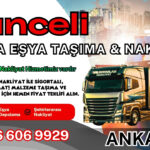 Tunceli Parça Eşya Taşıma, Nakliyat Fiyatları ve Eşya Depolama